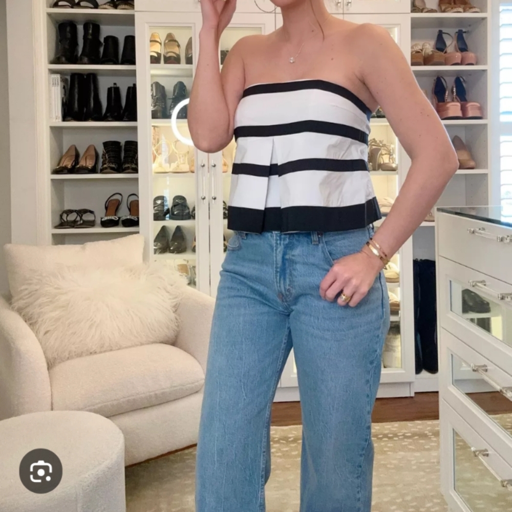 Maeve Strapless Babydoll Top Anthropologie - Picture 5 of 10
